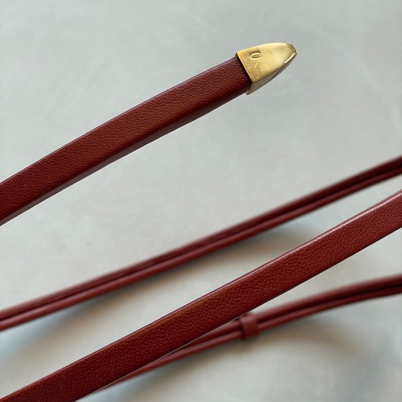 NWT Authentic BOTTEGA VENETA Nappa Leather Snake Belt - Picture 2 of 8